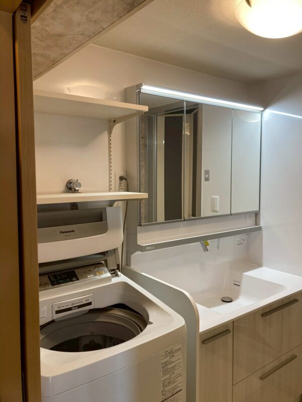 施工後の洗面所